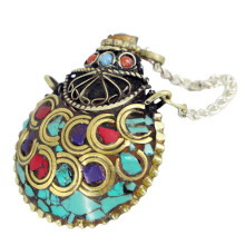 Antique Tibetan Small Snuff Bottles Pendants Nepal Handicrafts Crafts