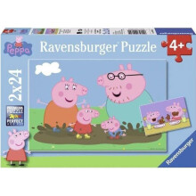 Pelit Peppa Pig Perhe-elämä Ravensburger 2x24 palaa lapsille alkaen 4 vuotta
