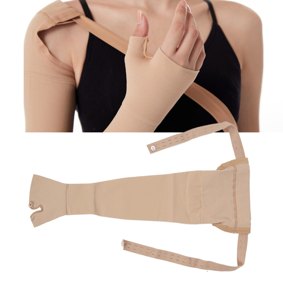XL Lymphedema Arm Sleeve Soft Nylon High Elasticity for Post Mastectomy Recovery
