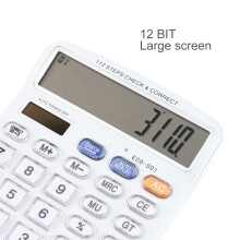 ECO-001 Calculadora de escritorio de 12 dígitos negro 15,4x12 cm