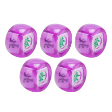 5 Stück Windrichtung Würfel Set, Lila, 4,2 cm Mahjong-Spielwürfel