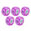 5Pcs Purple Mahjong Wind Direction Dice, 4.2cm Plastic Game Set 1