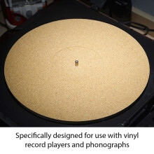 Tapis en liège de 12 pouces pour platines vinyles, antistatique et réduction des vibrations