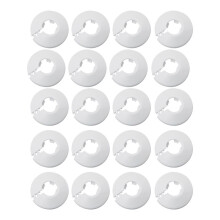 20 PeçAs Flange de 1/2 Polegada DecoraçãO de Cobertura de Tubo de ÁGua 16Mm Branco Cobertura de Tubo de Parede DecoraçãO de Tubo de Parede