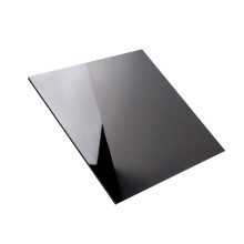 Acrylic Sign Holder, 2mm Thick, Black Plate with Paper, 50x50mm