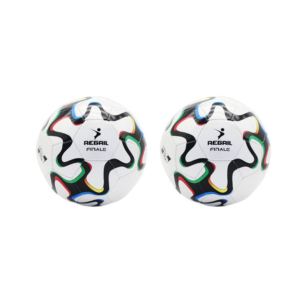 2X Regail Professional Size 5 Soccer Thickened Team Match Balls Machine-Stitched Football Practice Training Balls 4713834279431
