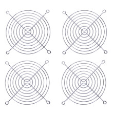 4X PC Fan Grill Protector Metal Finger Guard 120mm 12cm Silver Tone