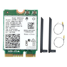 WLAN-Karte 9560NGW+2XAntenna 1730Mbps Wireless AC 9560 2.4G+5G BT 5.0 802.11Ac M.2 CNVI 9560NGW Wireless Adapter