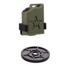 1set 1:10 Fuel Tank for CC01 Axial SCX10 90046 D90 D110 TF2 -4 Green & 1PC Model Car Driven Gear R86028 87T