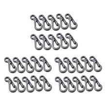 30PCS/ Spring Backpack Clasps Climbing Carabiners EDC Keychain Camping Bottle Hooks Survival Gear - Grey