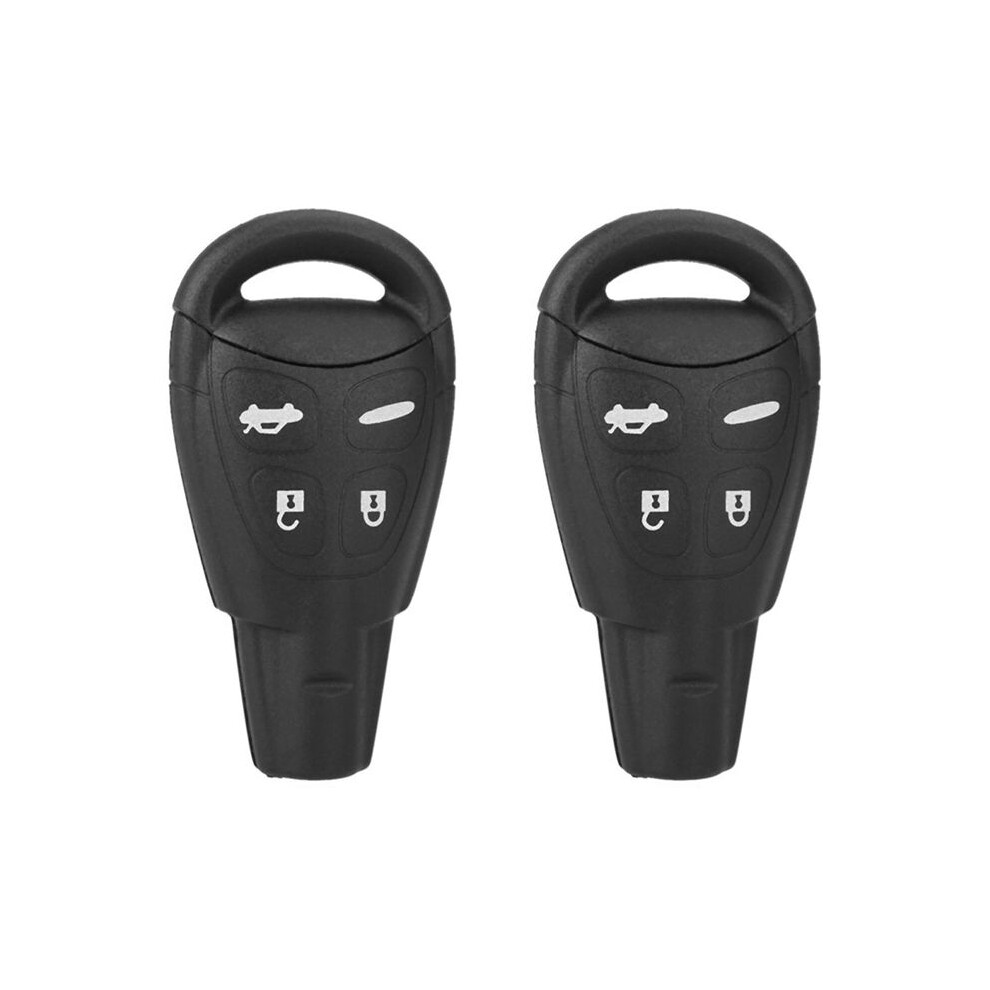 2X Replacement 4 Buttons Keyless Entry Remote Car Key Fob Shell Case Cover And Button Pad With Insert Blade 6034185793574