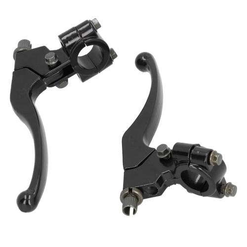 Manetes de freio ajustáveis para motocross, par de manetes universais de embreagem e freio para guidão de 7/8 polegadas, compatíveis com peças de