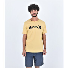 T-shirt Hurley manches courtes col ras du cou homme en coton délavé jaune