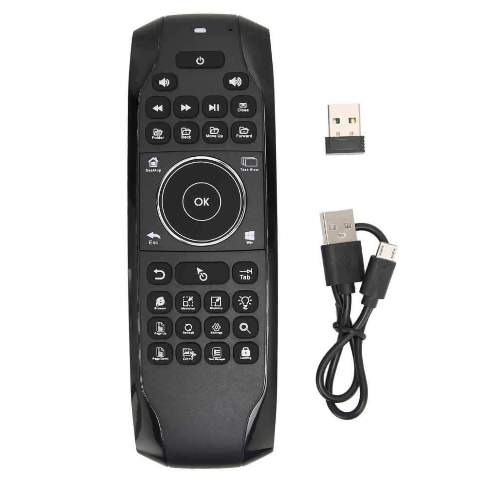 Sensing Air Remote With Wireless Ir Learning And Voice Support, 6Axis Gyroscopic Precision Remote Control Compatible With Multiple Devices And 9028731858579