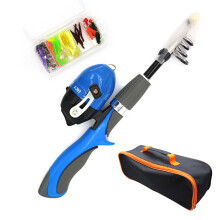 Kids Fishing Rod Set Starter Kit Portable Telescopic Fishing Gear for Boys Girls Youth, Beginner Friendly Kids Fishing Pole with Reel and Tackle Box S