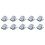 10X Silver Tone Spring Loaded Memo Ticket Magnetic Fridge Wall Clip 1