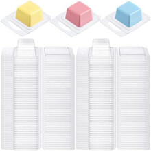 Wax Melt Molds Clear 1 Oz Square Candle Molds for DIY Chocolates Wax Melt Wickless Candles Soap Making (100 Pcs)