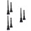 6Pcs Functional Car Interior Cleaning Brush Black Handheld Duster 8