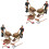 2Sets Mini Farm Figuren Spielzeug Bunt Für Kinder 3