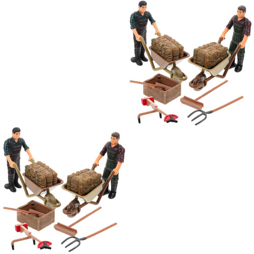 2Sets Mini Farm Figuren Spielzeug Bunt Für Kinder 2