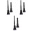 6Pcs Functional Car Interior Cleaning Brush Black Handheld Duster 4