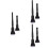 6Pcs Functional Car Interior Cleaning Brush Black Handheld Duster 7