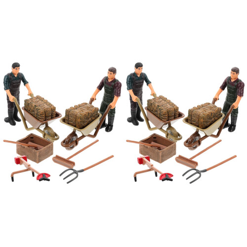2Sets Mini Farm Figuren Spielzeug Bunt Für Kinder 1