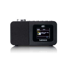 DAB+/UKW-Radiowecker mit Farbdisplay, Sleeptimer und Dual-Alarm-Funktion Schwarz