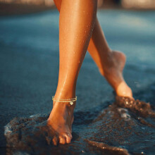 Girls Summer Beach Anklet Dainty Heart Initial 26 Letters Handmade Jewellery AU