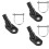 6Pièces Fixation Remorque Acier Nylon Noir Compatible 6