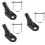 6Pièces Fixation Remorque Acier Nylon Noir Compatible 7