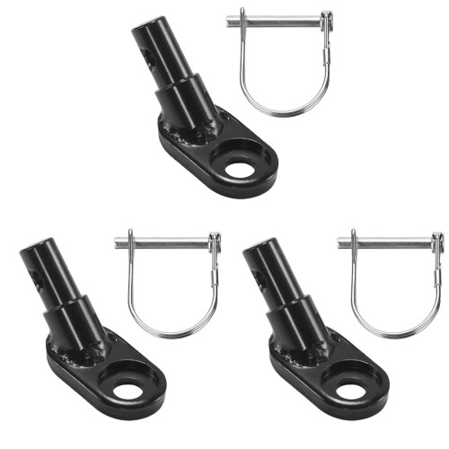 6Pièces Fixation Remorque Acier Nylon Noir Compatible 1