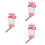 6Stk Langlebiger Hamster Trinkspender Aus Hochwertigem Material Rosa 7