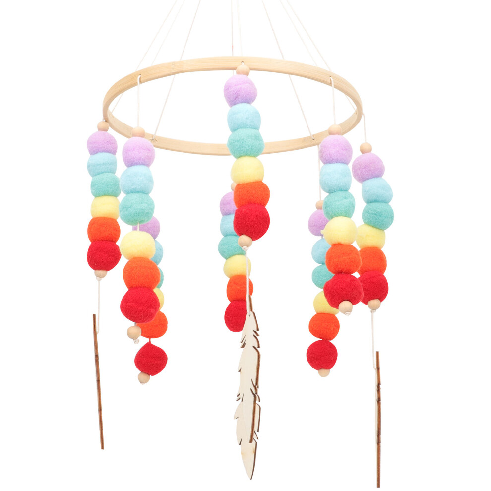4Pcs Assorted Color Felt Ball Garland Decorative Wind Chime Vaguelly
