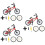 3Sets Mini Mtb Finger Bikes Rot Spielzeug Und Schreibtischmodell 9