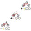 3Sets Mini Mtb Finger Bikes Rot Spielzeug Und Schreibtischmodell 5