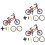 3Sets Mini Mtb Finger Bikes Rot Spielzeug Und Schreibtischmodell 6