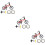 3Sets Mini Mtb Finger Bikes Rot Spielzeug Und Schreibtischmodell 7