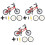 3Sets Mini Mtb Finger Bikes Rot Spielzeug Und Schreibtischmodell 3