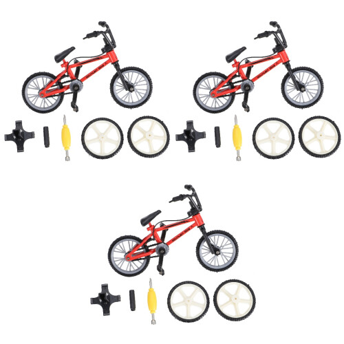 3Sets Mini Mtb Finger Bikes Rot Spielzeug Und Schreibtischmodell 2