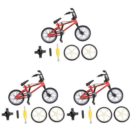 3Sets Mini Mtb Finger Bikes Rot Spielzeug Und Schreibtischmodell 1