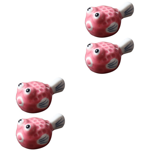 4Stk Rosa Essstäbchenständer Aus Keramik, Robust, Zu Reinigen 2