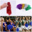 18Pièces Pom Poms Cheerleading Compactes Multicolores Pour Animations 5