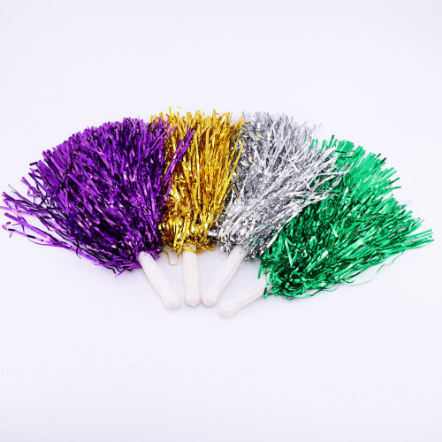 18Pièces Pom Poms Cheerleading Compactes Multicolores Pour Animations 1