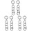 3Stk Ohrclip Kettenohrringe Silber Herren Modeschmuck 5
