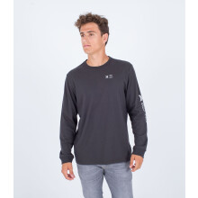 T-shirt Hurley UPF50 manches longues col rond homme H20 Dri gris