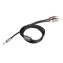 Audio Y elosztó adapter otthoni sztereó rendszerekhez, hangveszteség-mentes, interferenciamentes, tartós PVC burkolat, zökkenőmentes