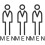3Pièces Signes Toilettes Noir Auto-Adhésifs Pour 6