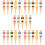 25Pièces Petits Tees De Golf ABS Multicolores Support 6