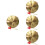 4Pièces Instruments Chinois Gong Cuivre Décor Ambiance 8